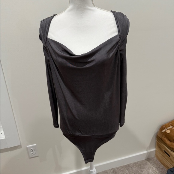 Intimately Free People Gray Bodysuit Top with Sleek Design - Picture 1 of 2